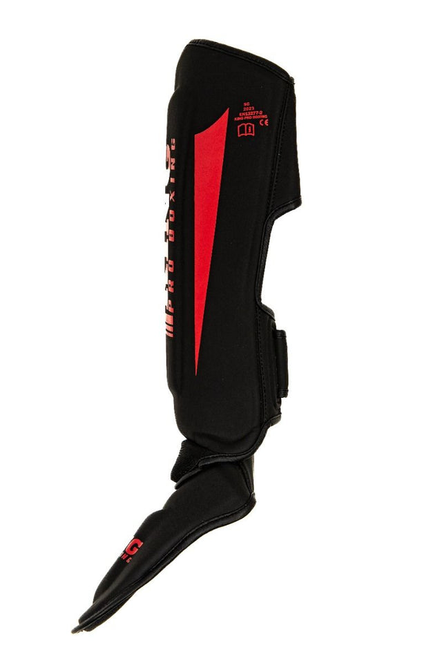 King Pro Boxing Schienbeinschoner Revo - Schwarz/Rot