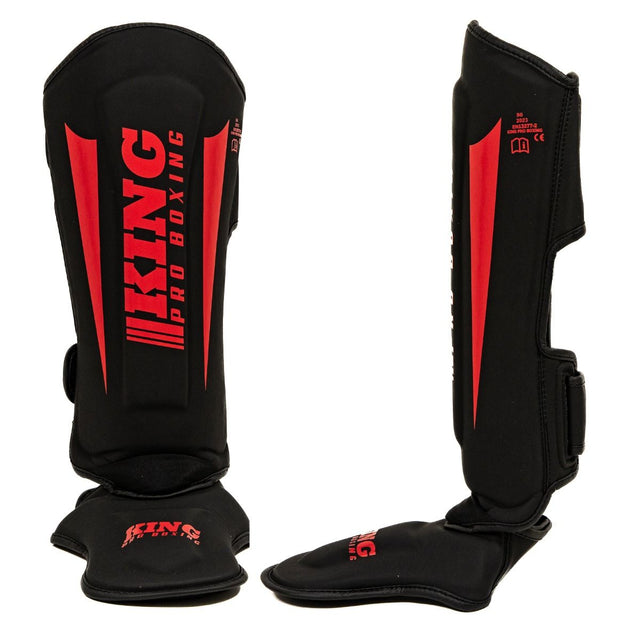 King Pro Boxing Schienbeinschoner Revo - Schwarz/Rot