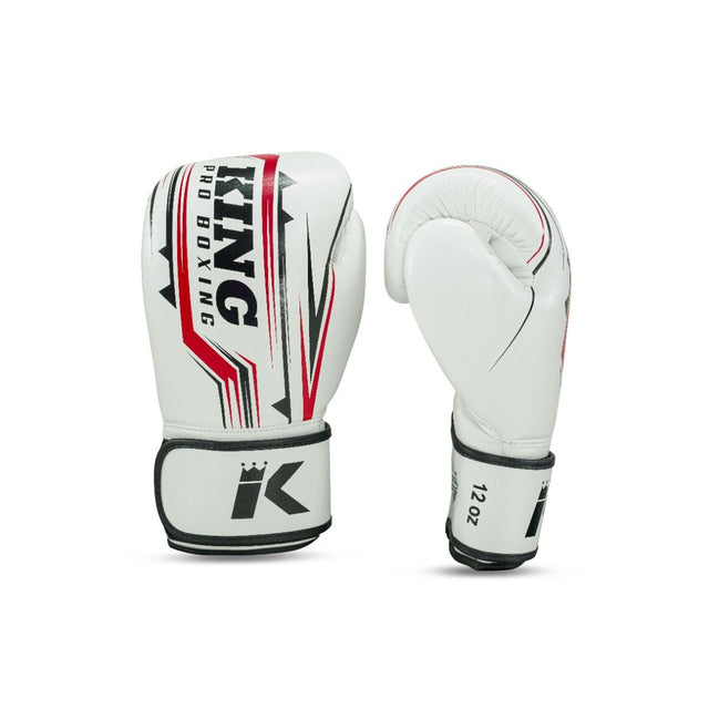 King Pro Boxing Boxhandschuhe BG Spartan - Weiss/Schwarz/Rot