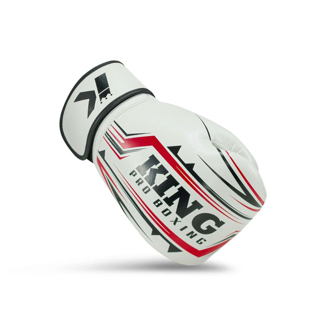 King Pro Boxing Boxhandschuhe BG Spartan - Weiss/Schwarz/Rot