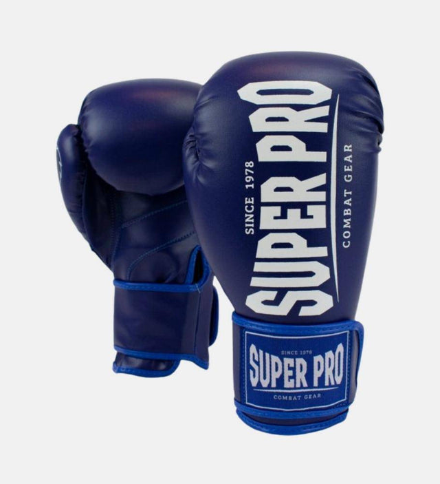 Super Pro Boxhandschuhe Champ - Blau/Weiss - The Fight Company Deutschland