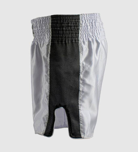 Super Pro Muay Thai Shorts Brave - Weiss/Schwarz - The Fight Company Deutschland