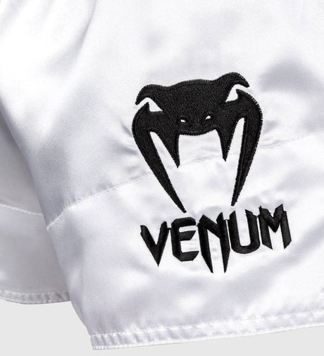 Venum Muay Thai Shorts Classic - Weiss/Schwarz - The Fight Company Deutschland