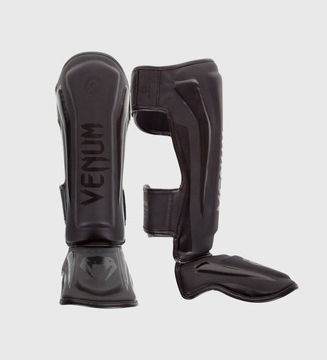 Venum Schienbeinschoner Elite - Schwarz/Schwarz - The Fight Company Deutschland