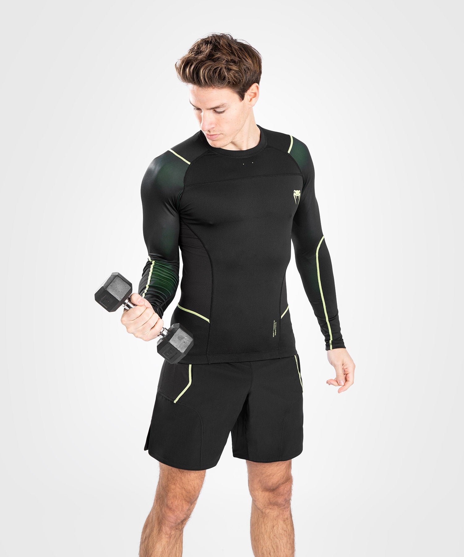 Venum Rashguard Fusion 2.0  - Schwarz/Gelb - The Fight Company Deutschland